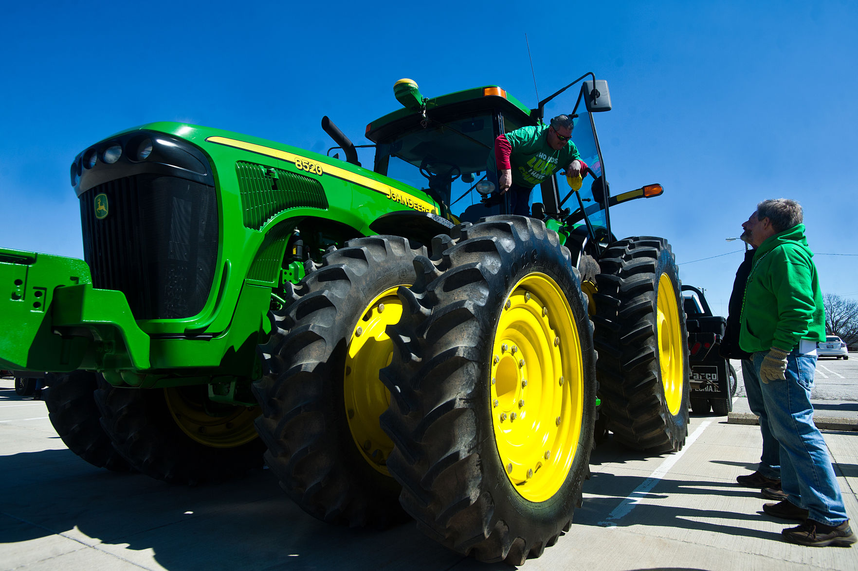 Scott Alsene in his tractor